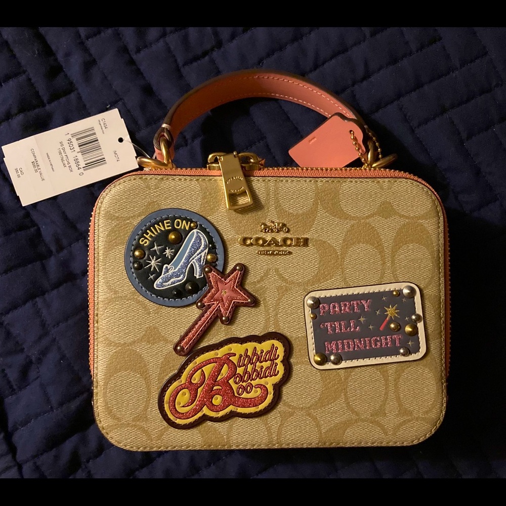 Coach x Disney Princess Cinderella Limited Patches Box Bag